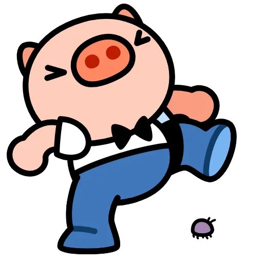 🐷 Стикер «Анимированный набор эмоджи со Свинтусом» для Telegram