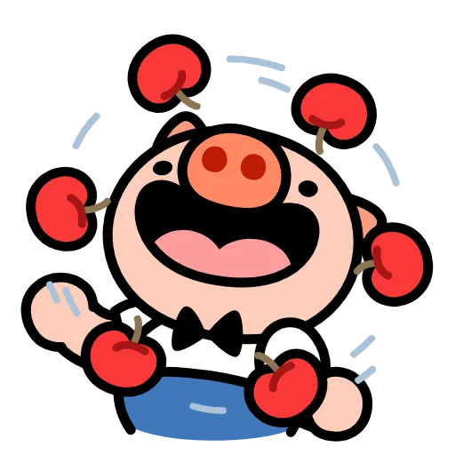 🐷 Стикер «Анимированный набор эмоджи со Свинтусом» для Telegram