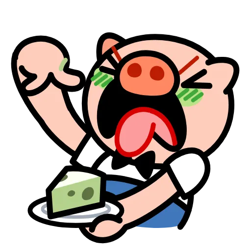 🐷 Стикер «Анимированный набор эмоджи со Свинтусом» для Telegram