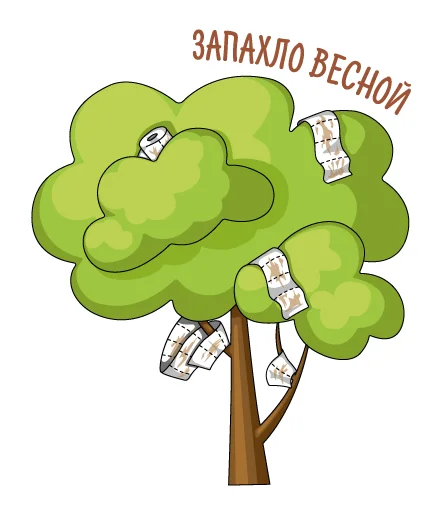 🌿 Стикер «Весна красна» для Telegram
