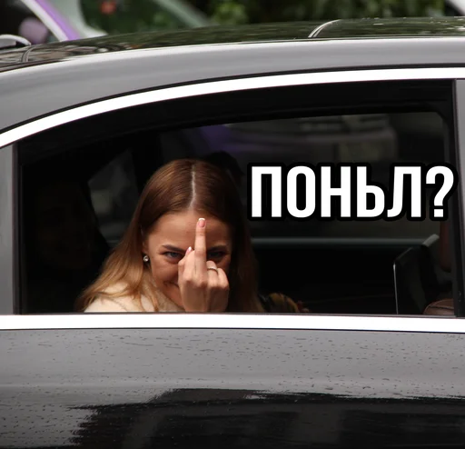 🖕 Стикер «ТИНА ЛОВА inst tinalova32» для Telegram
