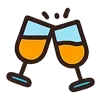 🥂 Эмодзи «🎉 1 год» для Telegram