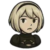 😒 Эмодзи «2B (Nier Automata)» для Telegram