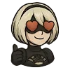 👍 Эмодзи «2B (Nier Automata)» для Telegram