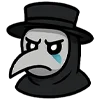 😭 Эмодзи «Чумной доктор» для Telegram