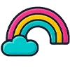 🌈 Эмодзи «❤ Набор эмоджи с ретро иконками» для Telegram