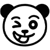 😉 Эмодзи «😘 Адаптивный набор эмоджи с пандой» для Telegram