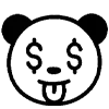 🤑 Эмодзи «😘 Адаптивный набор эмоджи с пандой» для Telegram
