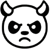 😈 Эмодзи «😘 Адаптивный набор эмоджи с пандой» для Telegram