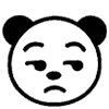 😒 Эмодзи «😘 Адаптивный набор эмоджи с пандой» для Telegram