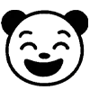 😂 Эмодзи «😘 Адаптивный набор эмоджи с пандой» для Telegram