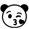 😘 Эмодзи «😘 Адаптивный набор эмоджи с пандой» для Telegram