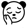 😞 Эмодзи «😘 Адаптивный набор эмоджи с пандой» для Telegram