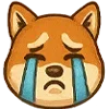 😭 Эмодзи «Собака сиба-ину» для Telegram