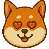 😍 Эмодзи «Собака сиба-ину» для Telegram