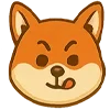 😏 Эмодзи «Собака сиба-ину» для Telegram