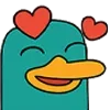🥰 Эмодзи «Перри-утконос» для Telegram