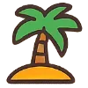 🏝 Эмодзи «☀ Набор эмоджи с летним вайбом» для Telegram