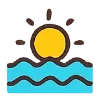 🌊 Эмодзи «☀ Набор эмоджи с летним вайбом» для Telegram