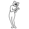 👏 Эмодзи «Takadabear» для Telegram