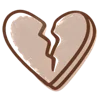 💔 Эмодзи «эмодзи смайлы бежевые» для Telegram