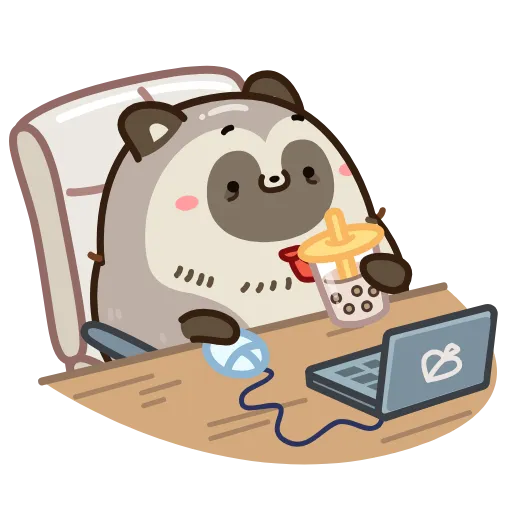 💻 Эмодзи «Тануки Тю» для Telegram