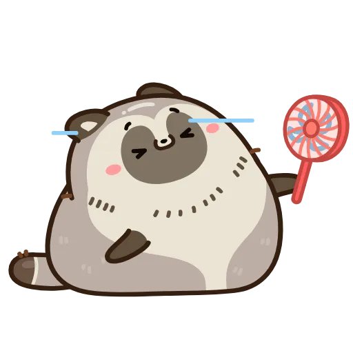 💨 Эмодзи «Тануки Тю» для Telegram