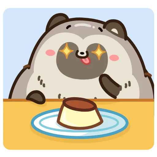 🤩 Эмодзи «Тануки Тю» для Telegram