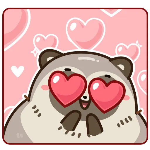 😍 Эмодзи «Тануки Тю» для Telegram