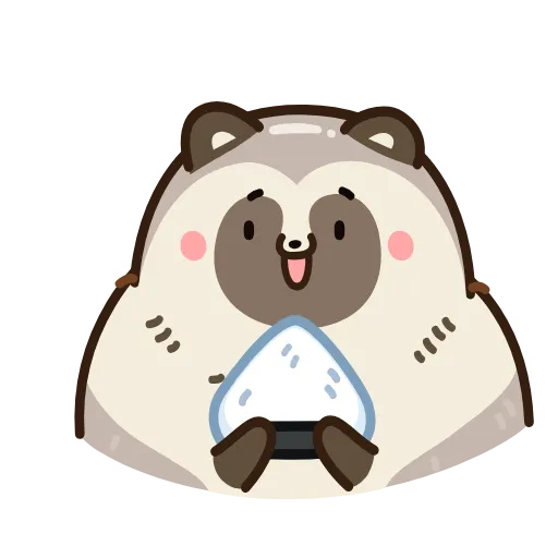 🍙 Эмодзи «Тануки Тю» для Telegram
