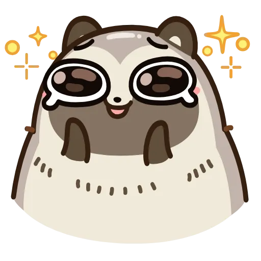 🤩 Эмодзи «Тануки Тю» для Telegram