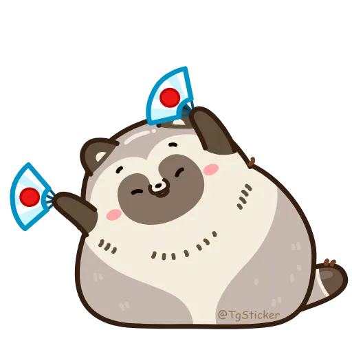 Эмодзи Тануки Тю для Telegram — скачать