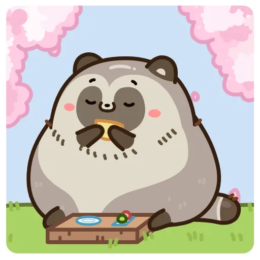 ☕️ Эмодзи «Тануки Тю» для Telegram