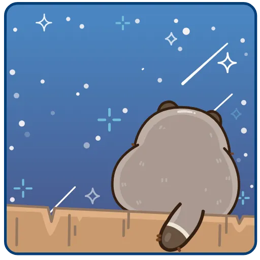 🌃 Эмодзи «Тануки Тю» для Telegram