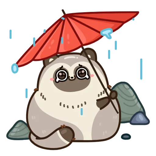 ☔️ Эмодзи «Тануки Тю» для Telegram