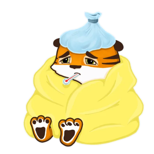 🤒 Стикер «Тигренок Ти» для Telegram