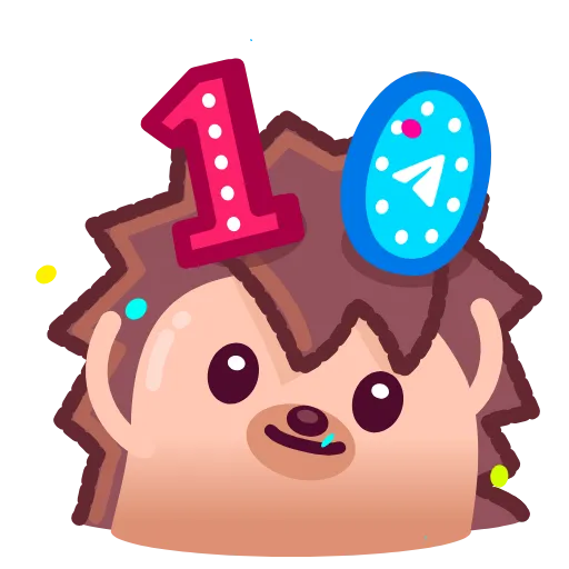 🎂 Эмодзи «10 Years of Telegram» для Telegram