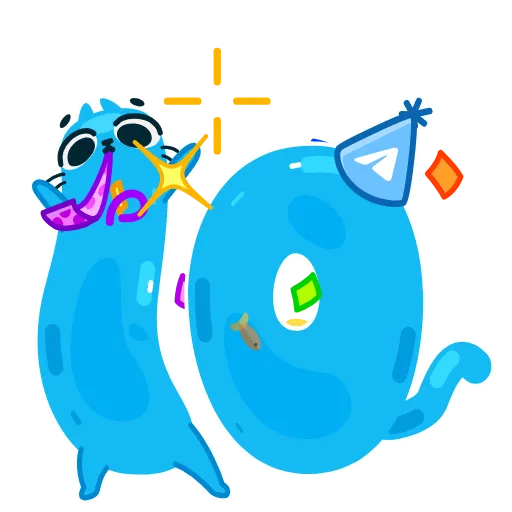 🎂 Эмодзи «10 Years of Telegram» для Telegram