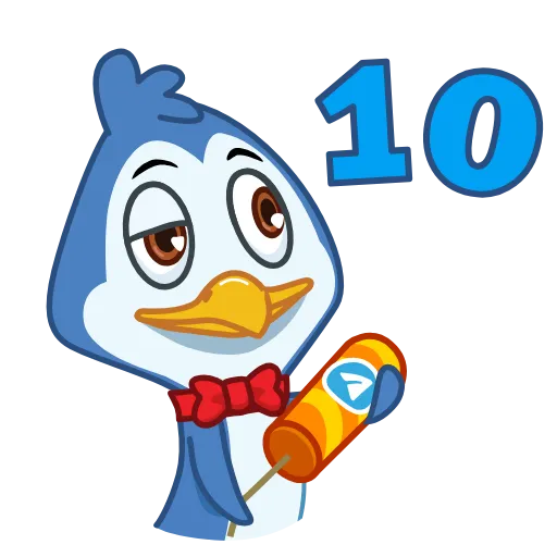 🎂 Эмодзи «10 Years of Telegram» для Telegram