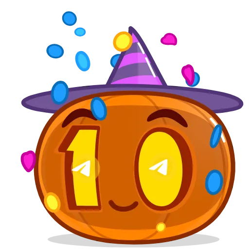 🎂 Эмодзи «10 Years of Telegram» для Telegram