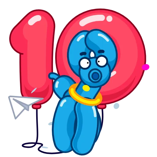 🎂 Эмодзи «10 Years of Telegram» для Telegram