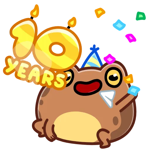 🎂 Эмодзи «10 Years of Telegram» для Telegram