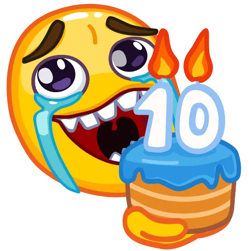 🎂 Эмодзи «10 Years of Telegram» для Telegram