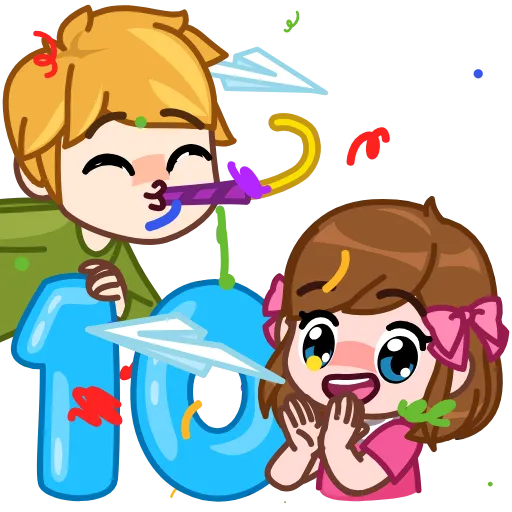 🎂 Эмодзи «10 Years of Telegram» для Telegram