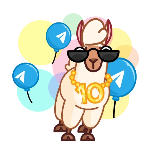 🎂 Эмодзи «10 Years of Telegram» для Telegram