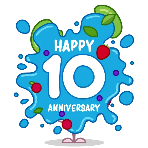 🎂 Эмодзи «10 Years of Telegram» для Telegram