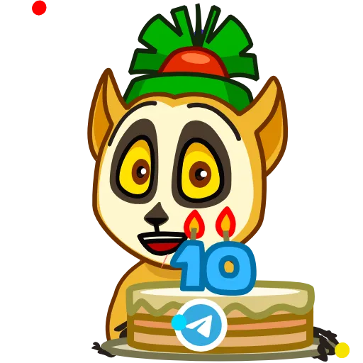 🎂 Эмодзи «10 Years of Telegram» для Telegram