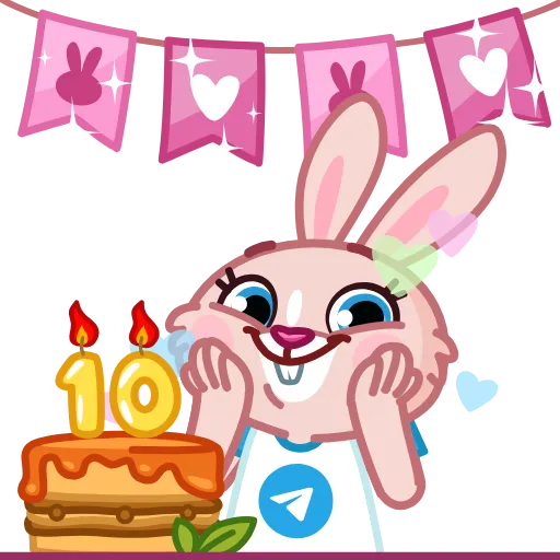 🎂 Эмодзи «10 Years of Telegram» для Telegram