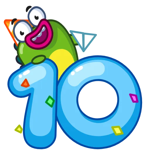 🎂 Эмодзи «10 Years of Telegram» для Telegram