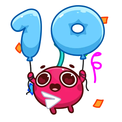 🎂 Эмодзи «10 Years of Telegram» для Telegram